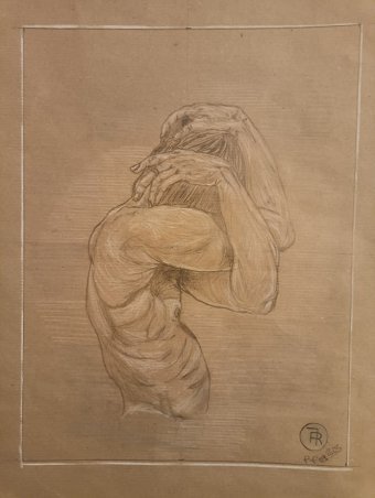 Graphik "Der versteckte Mann: Geheimnis und Schatten", illustrator roberto ferrando Bleistift Papier in der Jose Art Gallery