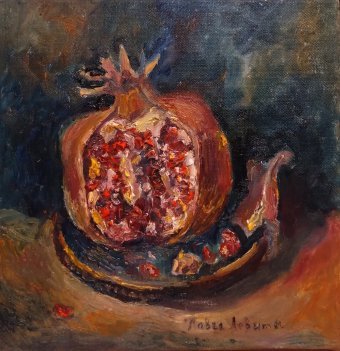 Painting "Sweet pomegranate" by painter Pavel Levites oil canvas at Jose Art Gallery