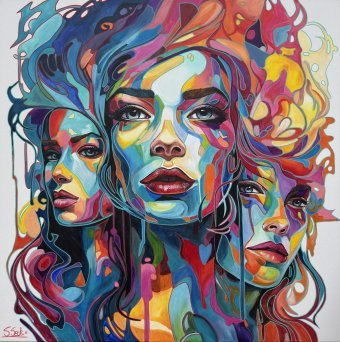 Pintura "Hidra XIX", pintor Sabrina Seck acrilo tela de pintura na Jose Art Gallery