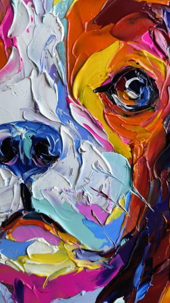 Additional view 8: Contemporary Art Animal Painting Cavalier King Charles Spaniel by painter Anastasia Kozorez oil wood 