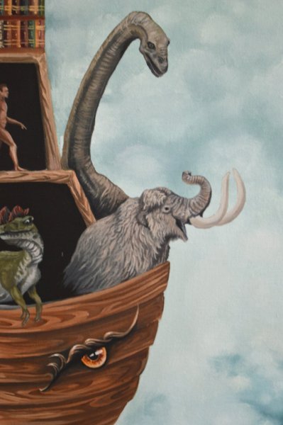 Additional view 2: Surrealism Genre Painting EARTHSHIP VOL 2 by painter Beklan Kizilcay oil canvas 