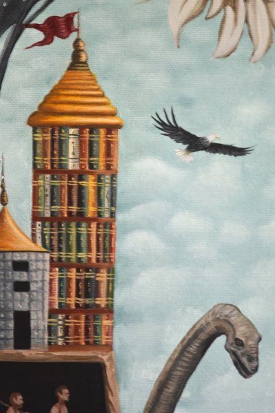 Additional view 3: Surrealism Genre Painting EARTHSHIP VOL 2 by painter Beklan Kizilcay oil canvas 