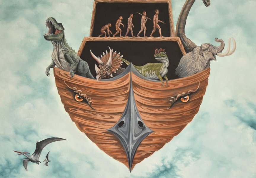 Additional view 6: Surrealism Genre Painting EARTHSHIP VOL 2 by painter Beklan Kizilcay oil canvas 