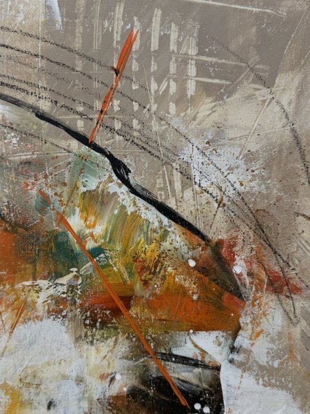 Additional view 2: Pop Art Animal Painting Little Kibo by painter Sabrina Seck acrylic canvas 