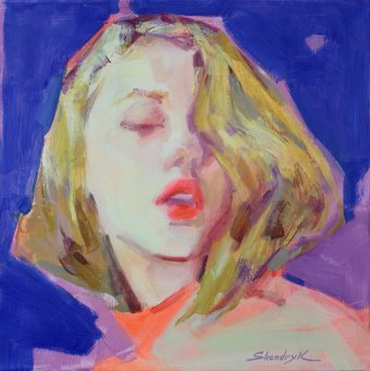 Painting "Softrise" by painter Tetiana Shendryk acrylic canvas at Jose Art Gallery