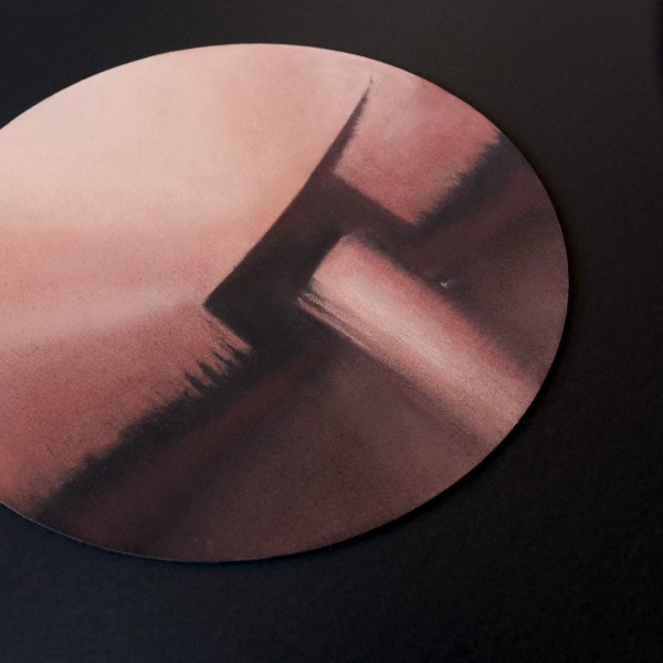 Rose Horizon: Contemporary Circular Abstraction Painting by Ela Szczepaniak