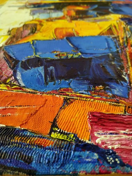 Additional view 4: Expressionism Portrait Painting Secret Presence by painter Alexander Aksyonov acrylic canvas 