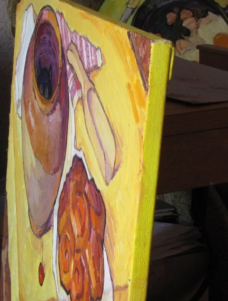 Додаткове зображення 3: Постімпресіонізм Натюрморт Живопис "Yellow Still Life-2", живописець Ivan Kolisnyk масло холст 