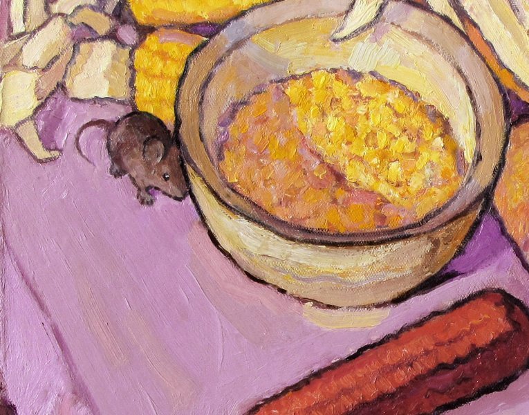 Zusätzliches Bild 1: Post-Impressionismus Stillleben Malerei "A Corn", maler/-in Ivan Kolisnyk Öl Leinwand 