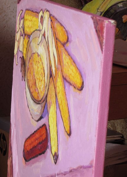 Zusätzliches Bild 5: Post-Impressionismus Stillleben Malerei "A Corn", maler/-in Ivan Kolisnyk Öl Leinwand 