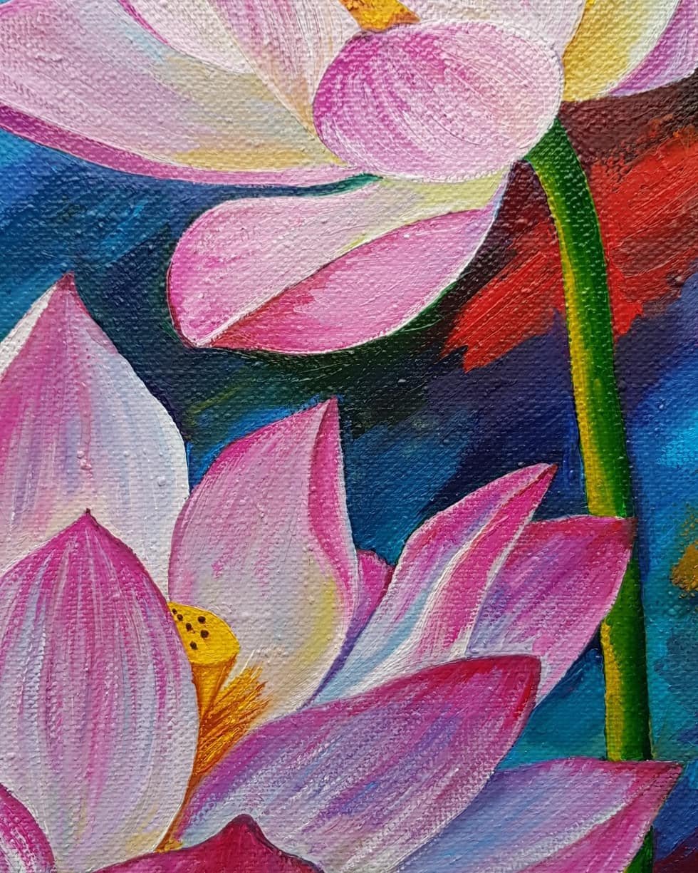 Lotuses - painting