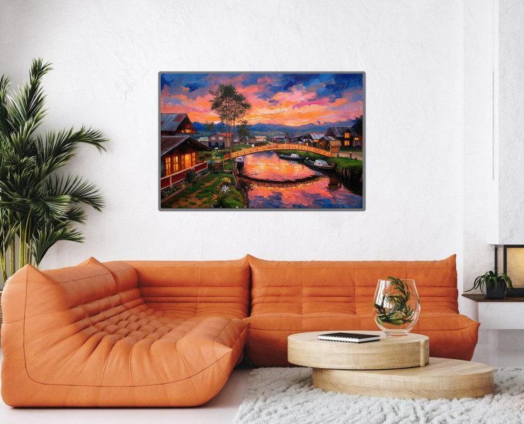 Dodatkowy obraz 2: Kolorowy Fotoimpresjonizm Fotografia "Złota Wioska", fotograf Orlando Sanchez Cabrera 