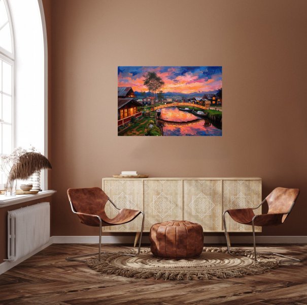 Dodatkowy obraz 5: Kolorowy Fotoimpresjonizm Fotografia "Złota Wioska", fotograf Orlando Sanchez Cabrera 