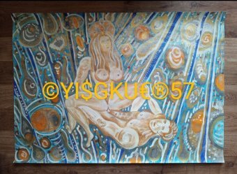 Peinture "57 MATRIX MULTILAVAS EDEMS", peintre Yaroslav Stratyy technique mixte papier à la Jose Art Gallery