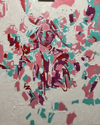 Painting "Puzzle: Portrait of Mind and Memory" by painter Juliette Brekman oil canvas at Jose Art Gallery