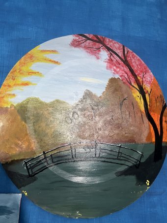 Живопись "Пейзаж джунглей: отражение мира и природы", живописец Wahaj Rehan акрил пластик в Jose Art Gallery