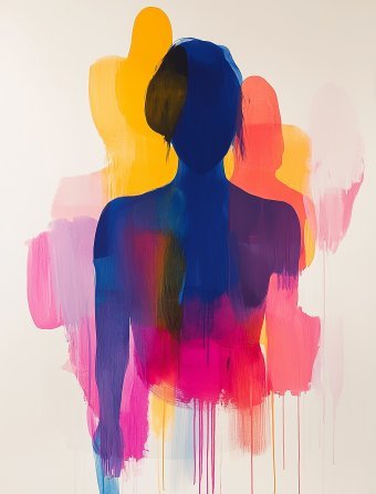 Painting "Fractured Self – Giclée Print" by painter Tatiana Taner ink canvas at Jose Art Gallery