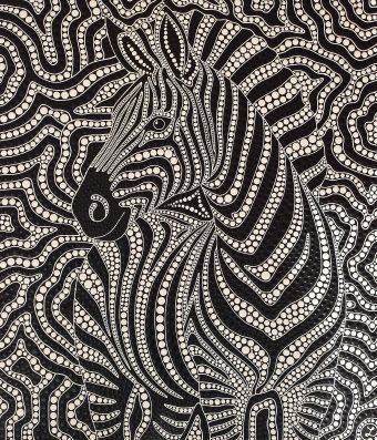 Painting "Zebra Labyrinth" by painter Oxana Lazari acrylic canvas at Jose Art Gallery