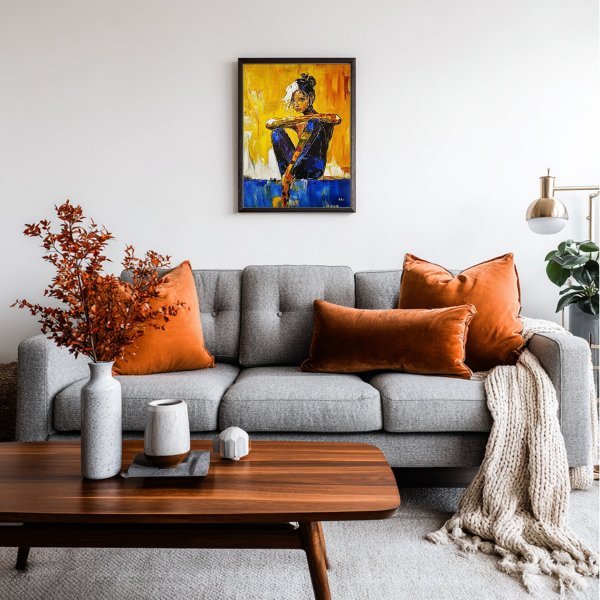 Additional view 1: Impressionism Interior Painting Dance on the Palette by painter Alexander Aksyonov acrylic canvas 