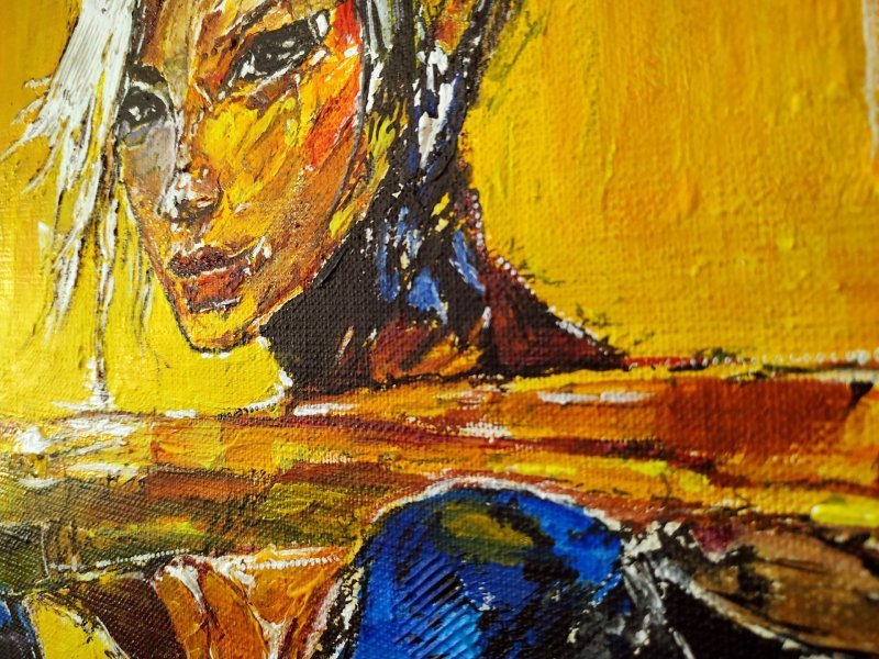 Additional view 3: Impressionism Interior Painting Dance on the Palette by painter Alexander Aksyonov acrylic canvas 