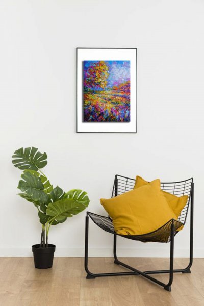 Additional view 1: Contemporary Art Landscape Painting Colorful world by painter Anastasia Kozorez oil canvas 