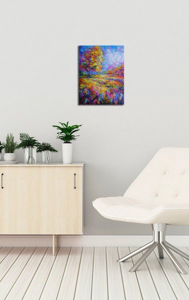 Additional view 2: Contemporary Art Landscape Painting Colorful world by painter Anastasia Kozorez oil canvas 