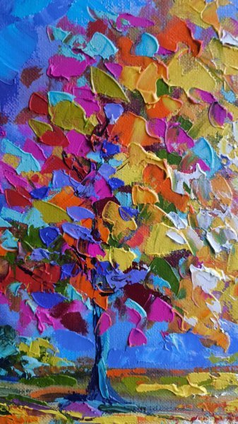 Additional view 3: Contemporary Art Landscape Painting Colorful world by painter Anastasia Kozorez oil canvas 