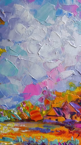 Additional view 4: Contemporary Art Landscape Painting Colorful world by painter Anastasia Kozorez oil canvas 