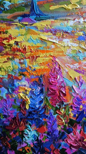 Additional view 6: Contemporary Art Landscape Painting Colorful world by painter Anastasia Kozorez oil canvas 