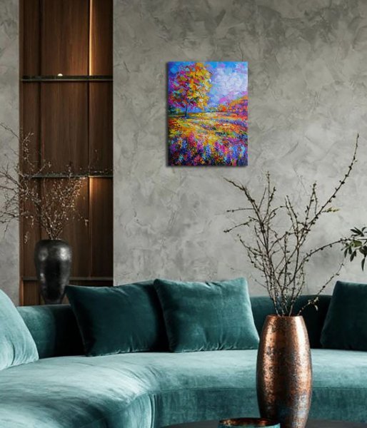 Additional view 8: Contemporary Art Landscape Painting Colorful world by painter Anastasia Kozorez oil canvas 