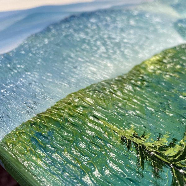 Additional view 9: Contemporary Art Landscape Painting Carpathian Mountains by painter Anna Shkolik acrylic canvas 