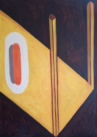 Pintura "Embutido", pintor Pablo Po óleo lienzo en Jose Art Gallery