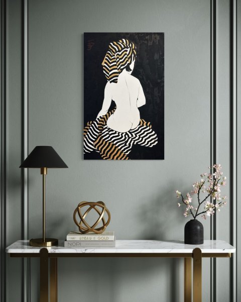 Додаткове зображення 5: Абстракціонізм Ню Живопис "Драпірований в елегантність", живописець Irtsya Boyko акрил холст 