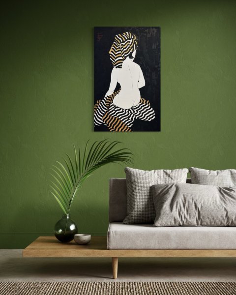 Додаткове зображення 7: Абстракціонізм Ню Живопис "Драпірований в елегантність", живописець Irtsya Boyko акрил холст 