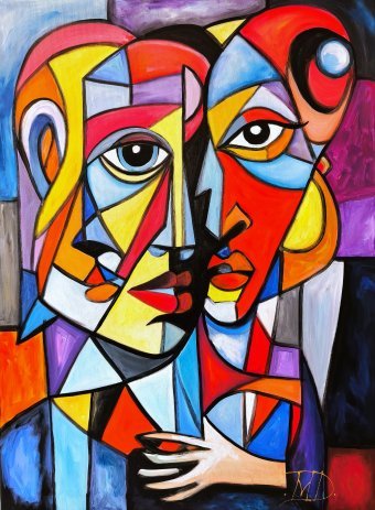 Painting "Egos 10" by painter Denis Mihai acrylic canvas at Jose Art Gallery