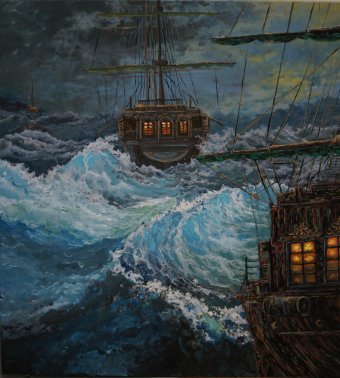 Seascape oil painting