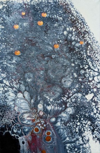 Живопис "Дерево життя з золотими яблук", живописець Ольга Васильченко акрил холст в Jose Art Gallery