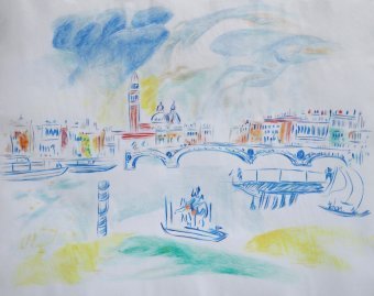 Graphik "Improvizaciya Na Temu Veneciya", illustrator Sergey Emec Bleistift Papier in der Jose Art Gallery