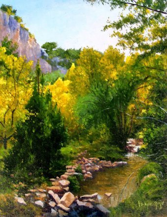 Pittura "Paesaggio dell'Alto Maestrazgo: Bellezza naturale", pittore Vicent Penya-Roja olio tela alla Jose Art Gallery