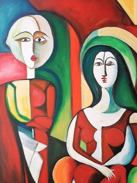 Dodatkowy obraz 4: Abstrakcjonizm Obyczajowy Malarstwo "Zdjęcie rodzinne", malarz Denis Mihai akryl płótno 