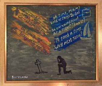 Peinture "Réunion", peintre Grigoriy Borzenko huile toile à la Jose Art Gallery