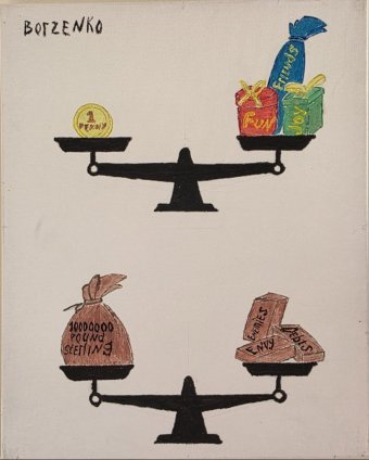 Peinture "Équilibre des valeurs", peintre Grigoriy Borzenko huile toile à la Jose Art Gallery