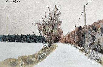 Графіка "Дорога", ілюстратор Stanislav Bazylev пастель картон в Jose Art Gallery