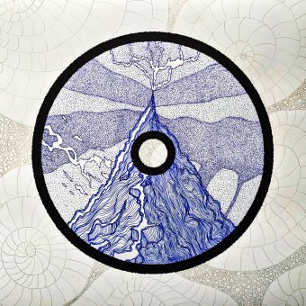 Графика "Indigo’ A2 Энергетическая гора", иллюстратор #artdjartem авторучка бумага в Jose Art Gallery