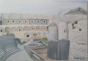 Живопис "Італійський монастир", живописець Sebastiana Leonardi масло холст в Jose Art Gallery