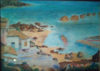 Живопись "Страна Море", живописец Sebastiana Leonardi смешанная техника картон в Jose Art Gallery