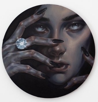 Drawing "Mistress of stone" by illustrator Madam Mary oil paint canvas at Jose Art Gallery