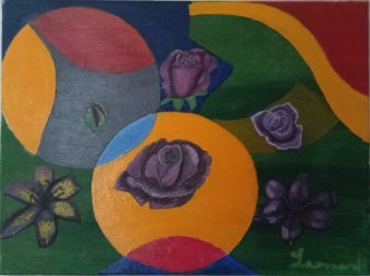 Painting "Viola in Bellavista" by painter Sebastiana Leonardi oil canvas at Jose Art Gallery