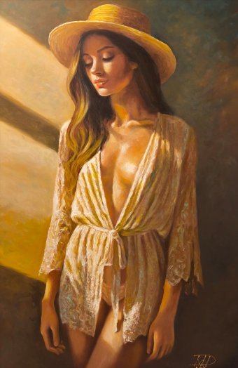 Painting "Sunshine" by painter Denis Mihai acrylic canvas at Jose Art Gallery