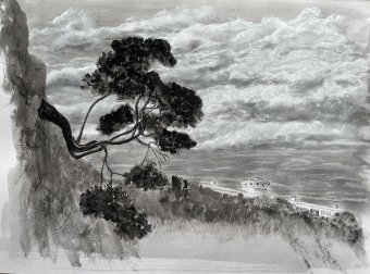 Painting "Анасса. Кіпр." by painter Юрій Пєшков drawing ink paper at Jose Art Gallery